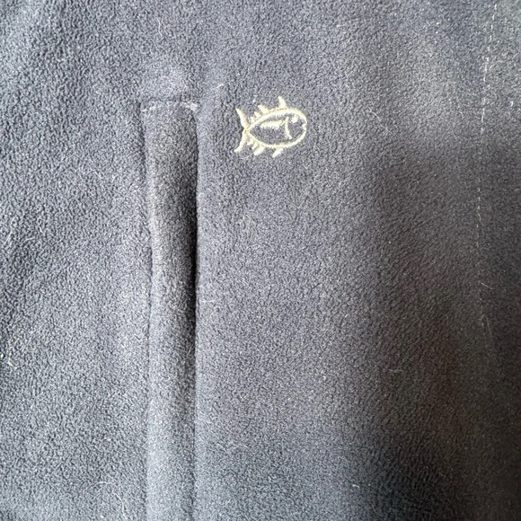Southern Tide Sport New Orleans Men’s Blue Fleece Vest Zipper Pockets Medium - Picture 5 of 9